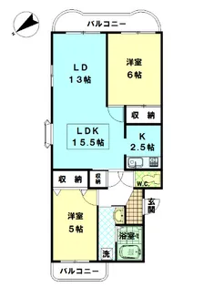 ピアジェ参番館【2階】の間取り