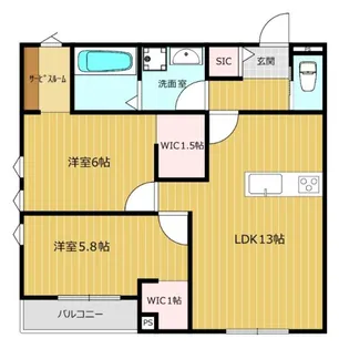フォレストメゾンひばりが丘【3階】の間取り