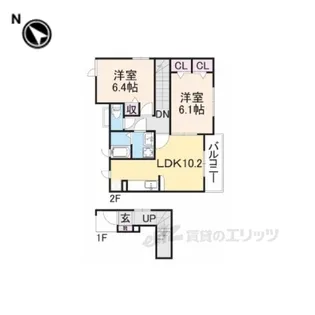 サンリット・エアリー1【2階】の間取り