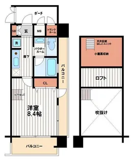 ジュネーゼグラン心斎橋東【13階】の間取り