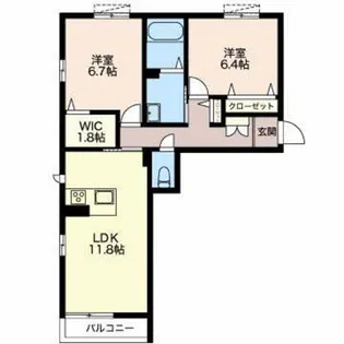 Brownie今朝白【2階】の間取り