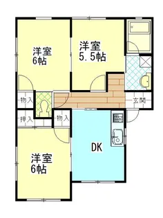 ネオハイツ西七日町B棟【2階】の間取り