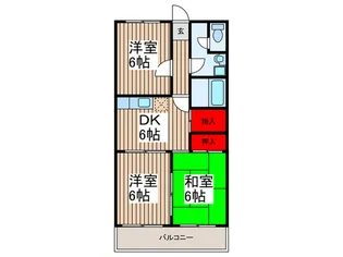 エクセル柏座【3階】の間取り