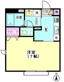 そよごフラッツA棟【1階】の間取り
