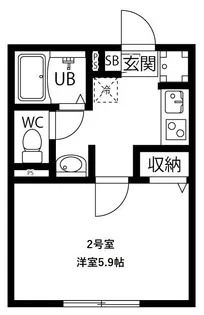 Black Dia 南越谷【3階】の間取り