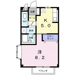 メゾンドゥソレイユ【2階】の間取り