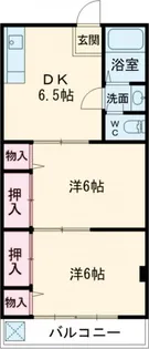 國井ハイツ【4階】の間取り