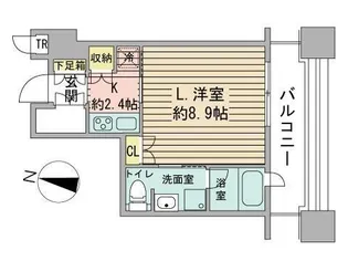 ラフィネタワー札幌南3条【7階】の間取り