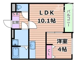 ジラフ吹田藤が丘【1階】の間取り