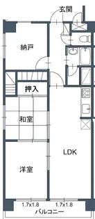 メルローズマンション【4階】の間取り