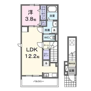 クレストアドバンステンパイI【2階】の間取り