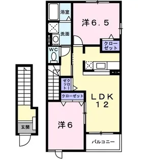 ピアッツァ・プリートA【2階】の間取り