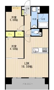 LIBTH菊陽II【13階】の間取り