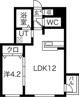 ヴォヤージュ円山【3階】の間取り