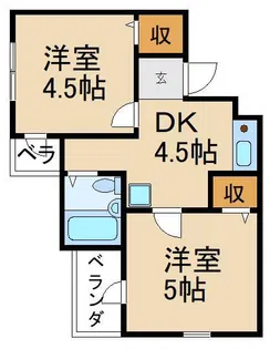 ミングルAP星ヶ丘二番館【4階】の間取り