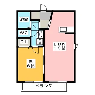 コーポビオラA【1階】の間取り