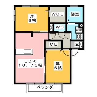サンパティーク【1階】の間取り