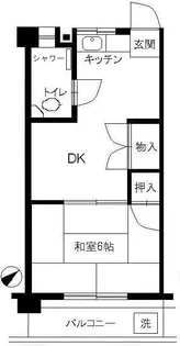 アパートメント高野 1号棟【2階】の間取り
