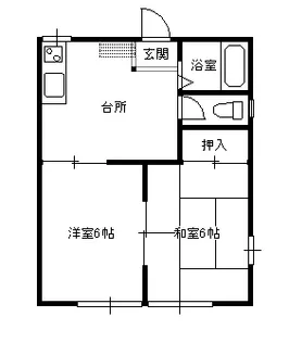 岩手県盛岡市稲荷町【アパート】の間取り