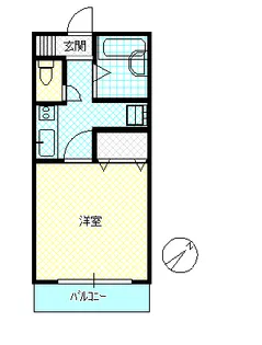 サワタハイツ千日【3階】の間取り