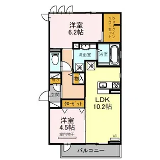 エスポワール老原【3階】の間取り