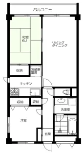 2LDKの間取り画像