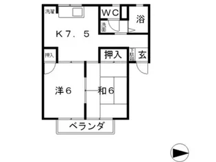 ドエル貝原【1階】の間取り