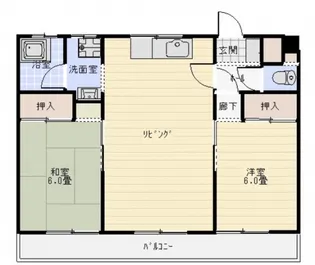 山下レジデンス【4階】の間取り