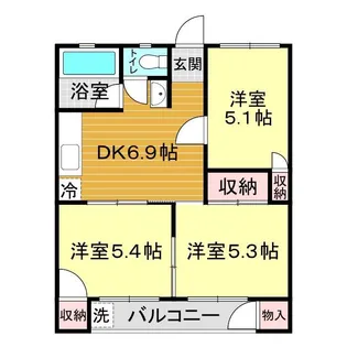 宮野住商テナント・宮野住商アパート【2階】の間取り