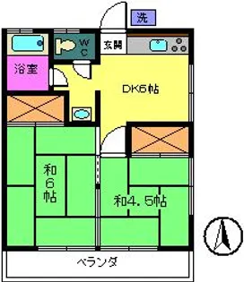 第一光コーポ【2階】の間取り