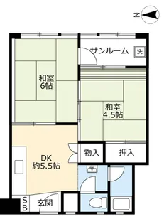 UR則武【5階】の間取り
