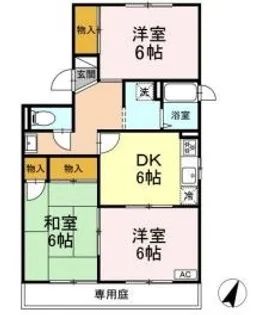 キャッスル平田 A【1階】の間取り