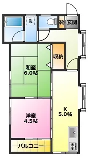 エルハイツ【2階】の間取り
