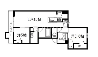 シャーメゾングランフェリス【4階】の間取り