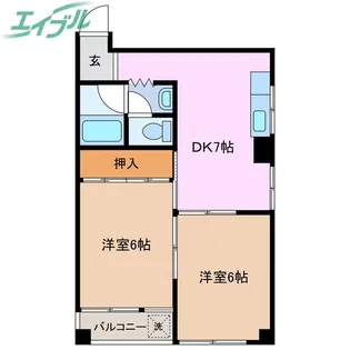 祇園ハイツ【3階】の間取り