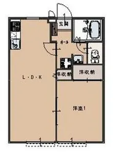 茨城県ひたちなか市大字勝倉【アパート】の間取り