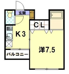 クレインコート東園【4階】の間取り