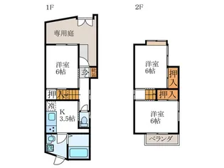 京都府京都市右京区太秦西蜂岡町【一戸建】の間取り