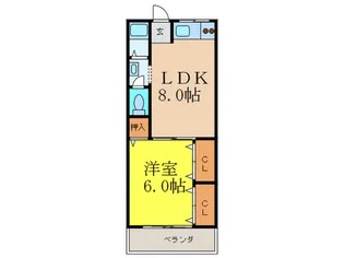 モンピエス F【3階】の間取り