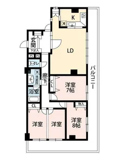 マルイチ宮原駅前プラザ【9階】の間取り