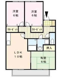 クレール津福I【1階】の間取り