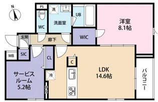 SPコート興野【3階】の間取り