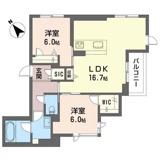 【新築】エクラージュ【SHM】【4階】の間取り