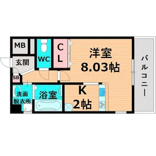 大阪府大阪市鶴見区今津中3【マンション】の間取り