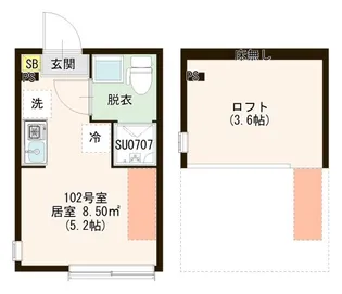 Haleoli Aoto【1階】の間取り