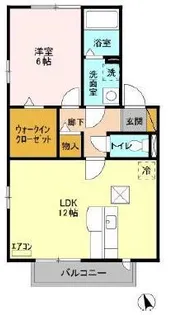 ベルフラットC棟【1階】の間取り