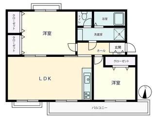 東逗子団地 5号棟【3階】の間取り