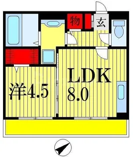 千葉県市川市本北方1【アパート】の間取り