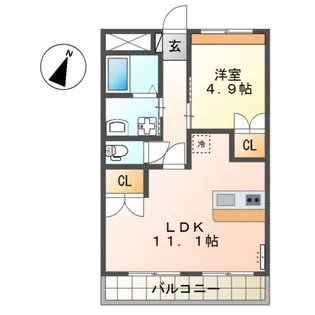 マインヒルズ参番館【1階】の間取り