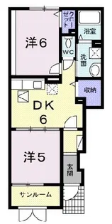 セレノコルソ【1階】の間取り